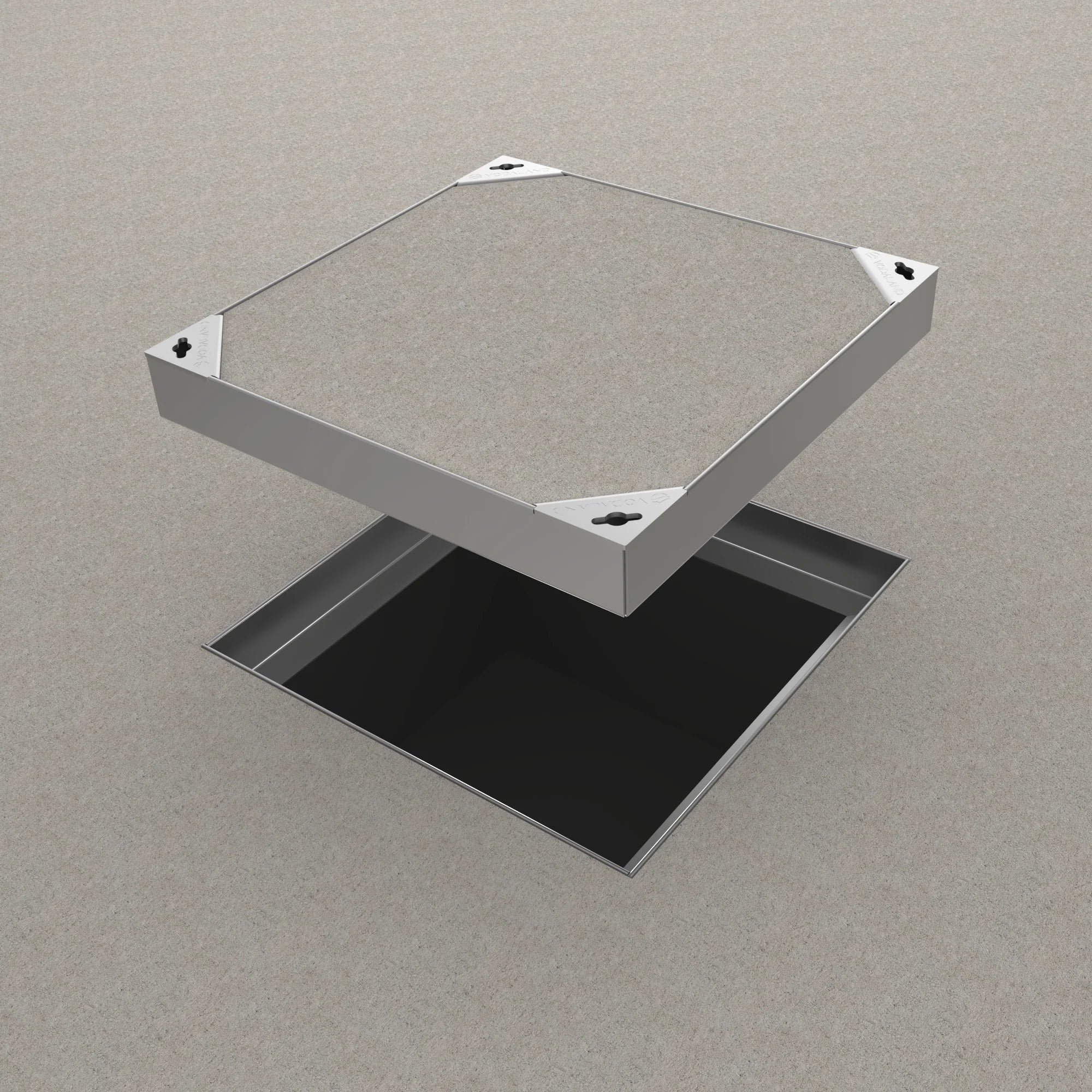 Tapa rellenable 40x40cm EASY de acero galvanizado clase de carga K3