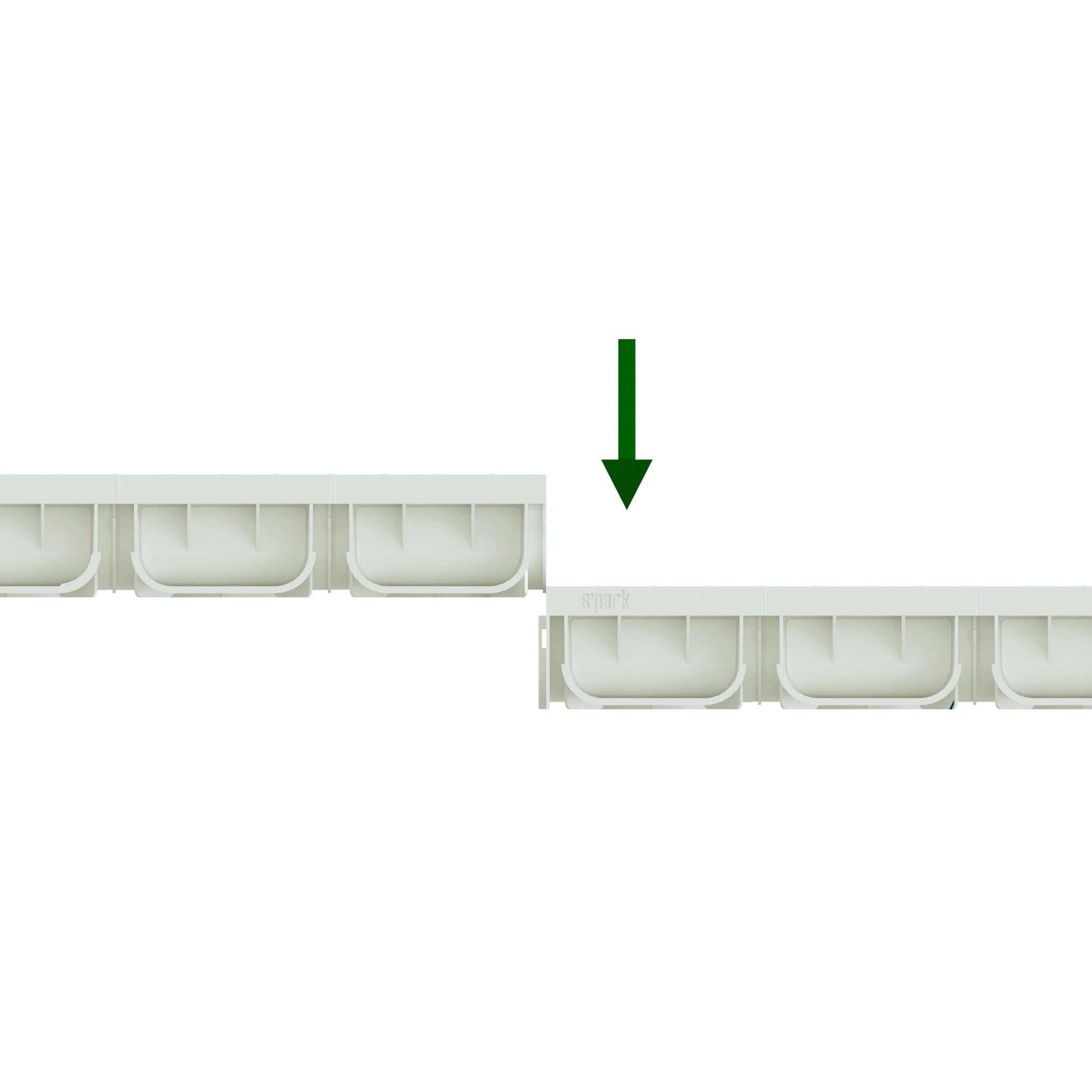 Canal de Plástico Easy 2 con Rejilla de Plástico Color Blanco