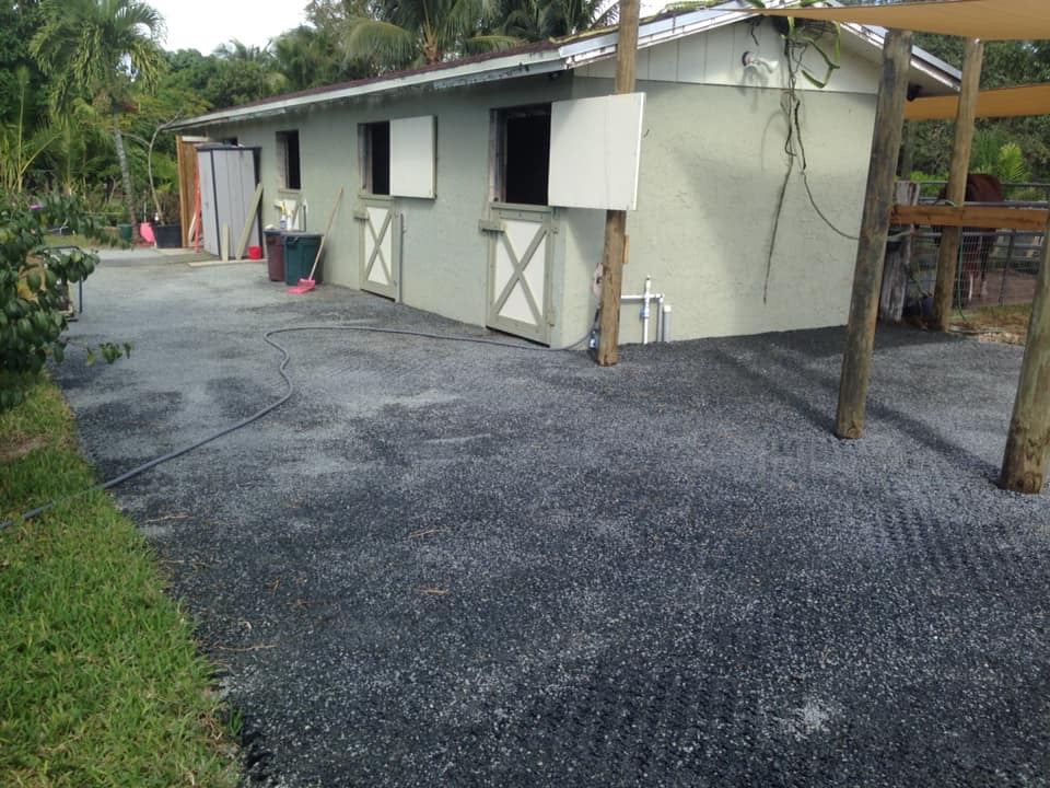 Instalación permeable para zona ecuestre