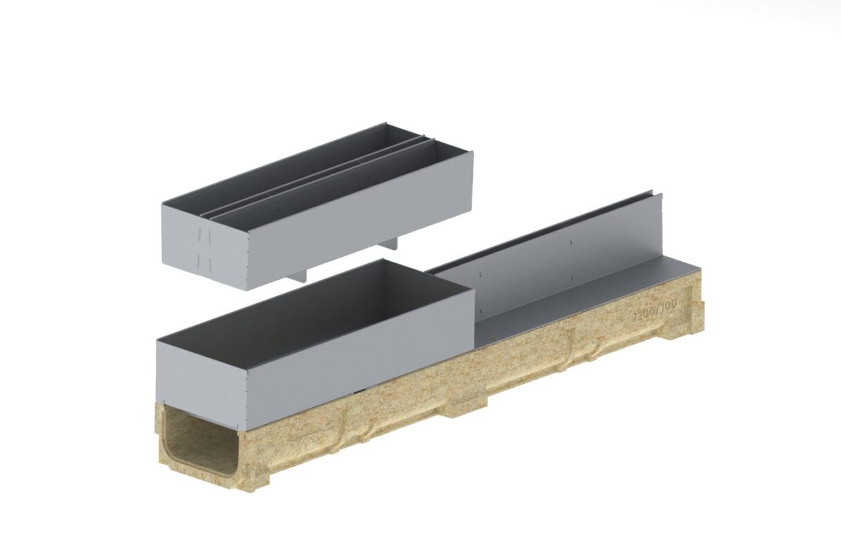 Registro SLOT BASE DN150 de acero galvanizado
