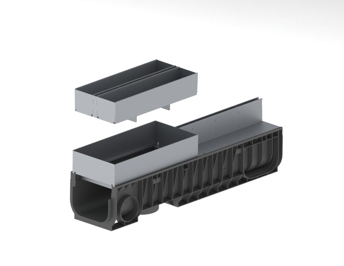 Registro SLOT BASE DN200 de acero galvanizado