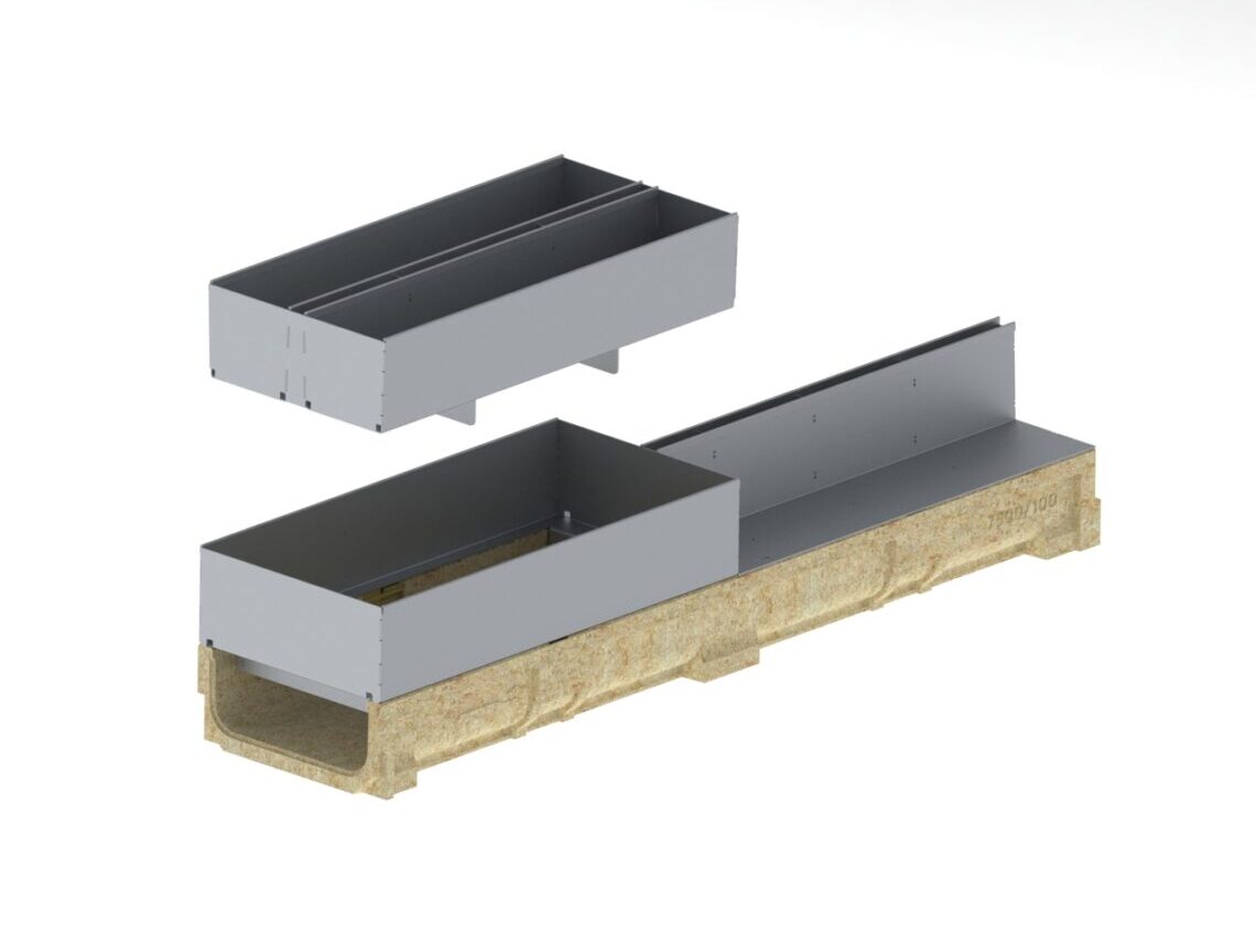 Registro SLOT BASE DN200 de acero galvanizado