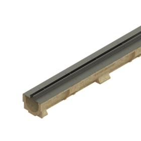Canales de hormigón polímero DN100 con SLOT H25 de acero inoxidable AISI 316