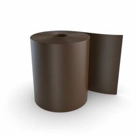 Bordura de plastico en cinta H150mm rollo 9 metros color marron